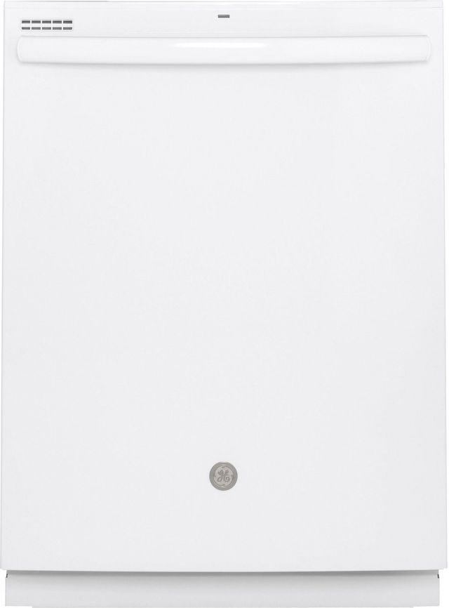 GE® 24" White Built In Dishwasher-0