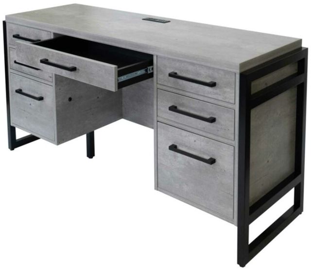 Martin Furniture Mason Concrete Credenza Desk-3