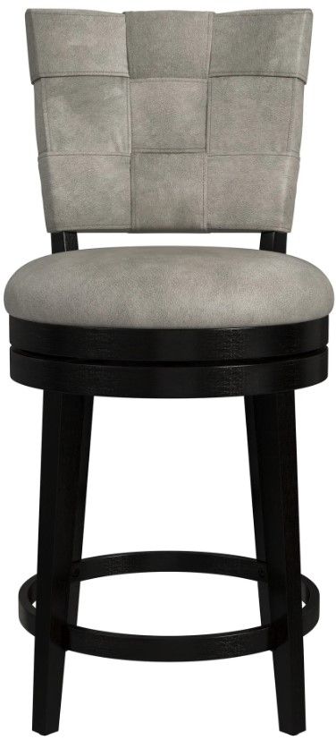 HH2 Home Kaede Brushed Black/Weathered Gray Counter Stool-1