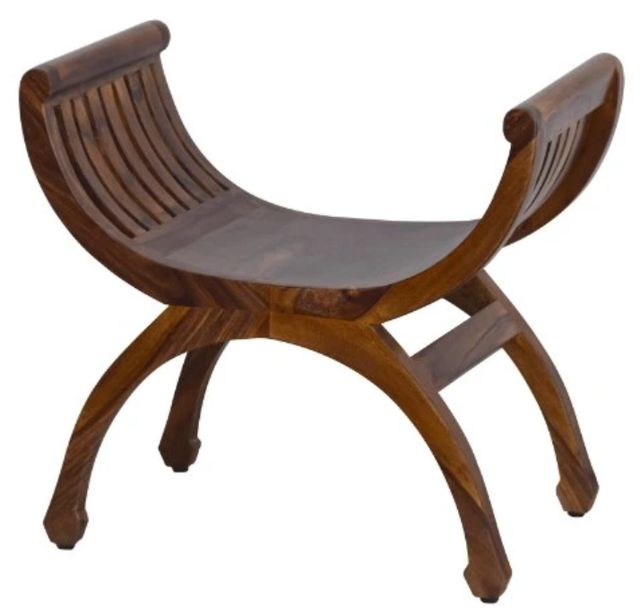 Jaipur Furniture Adhikaar Dark Brown Scooped Bench-0