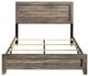 Bernards Louis Taupe Queen Panel Bed-3