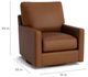 Bassett® Furniture Customizable Benchmade Premier Leather Track Arm Swivel Chair-4