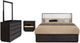 Coaster® Leandro 4-Piece Burnished Black California King Panel Bedroom Set-0