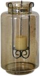 Stylecraft Smoke Seeded with Metal Insert Candle Holder-0