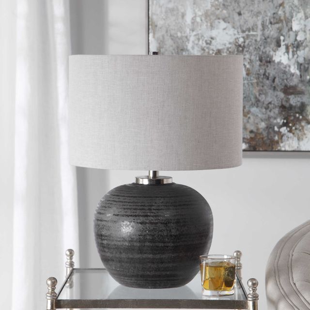 Uttermost® Mikkel Charcoal Table Lamp-1