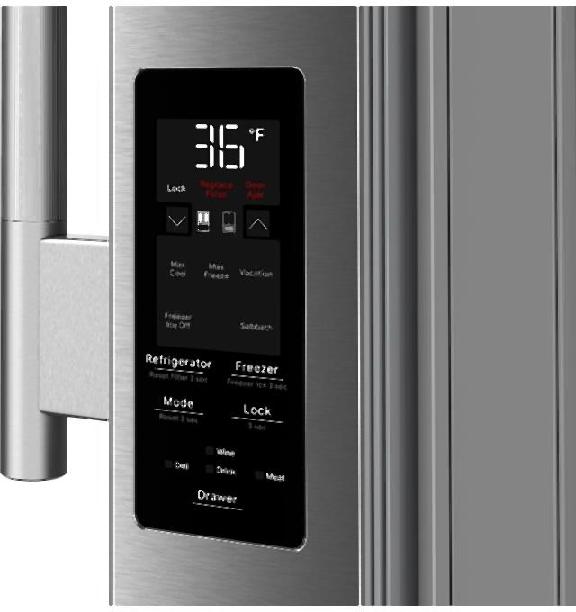 KitchenAid® 36" 29.1 Cu. Ft. PrintShield™ Stainless Steel French Door Refrigerator with Interior Water and Ice Dispenser-2