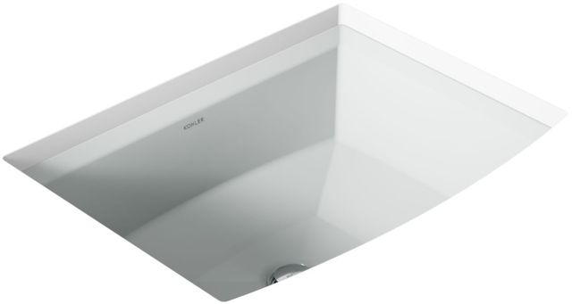Kohler Archer® Ice Grey 20" Rectangular Undermount Bathroom Sink-0