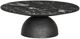 Four Hands Corbett Polished Black Marble Large Coffee Table with Hammered Gray Base-2