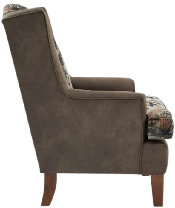 Best® Home Furnishings Customizable Field & Stream Home Andrea Wing Back Chair with Dark Walnut Legs-2