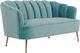 TOV Furniture Daisy Petite Sea Blue Velvet Settee-0
