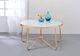 ACME Furniture Alivia White Frosted Glass Top Coffee Table with Rose Gold Base-1