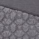 Olliix by Madison Park Harper 3 Piece Grey Full/Queen Faux Velvet Reversible Coverlet Set-5