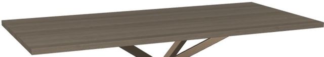 Amisco Customizable Asterisk Ash 84" Rectangular Table with Metal Stand-1