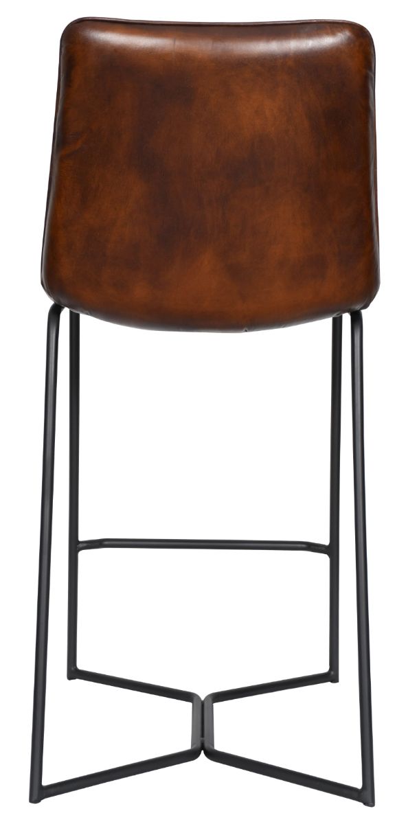 Home Trends & Design Essex Morgan Black/Handwashed Chestnut Stool-3