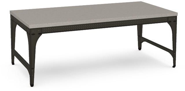 Amisco Customizable Elwood Thermo Fused Laminate Coffee Table with Metal Frame-0