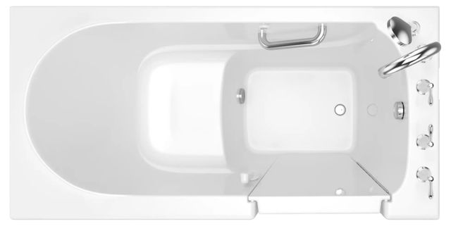 American Standard Gelcoat Value Series White 30" x 60" Soaking Walk-In Bathtub - Right-Hand Door and Drain-1