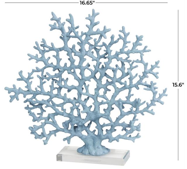 Deco Marche Blue Coral Sculpture-3