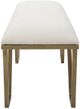 Uttermost® Farrah Antique Gold Leaf/White Bench-4