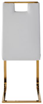 Mazin Furniture Althea Gold/White Side Chair-3