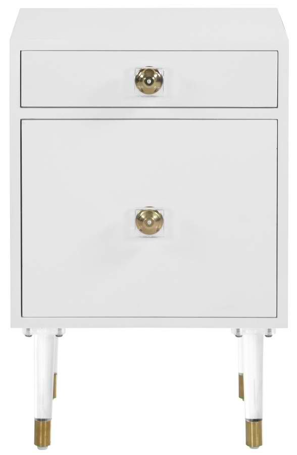 Meridian Furniture Lia Matte White Side Table-0