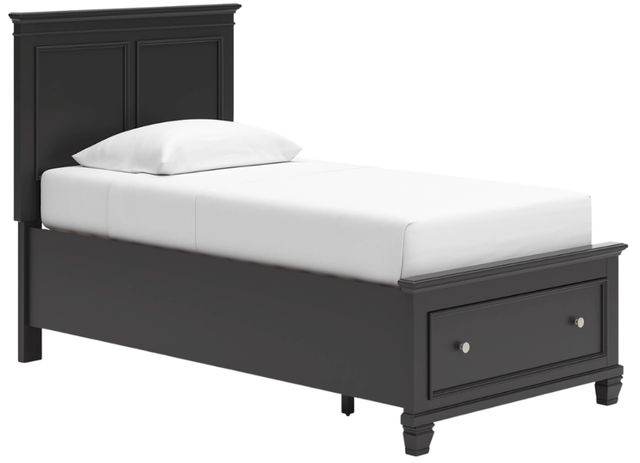 Signature Design by Ashley® Lanolee Black Twin Panel Storage Bed-0