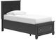 Signature Design by Ashley® Lanolee Black Twin Panel Storage Bed-0
