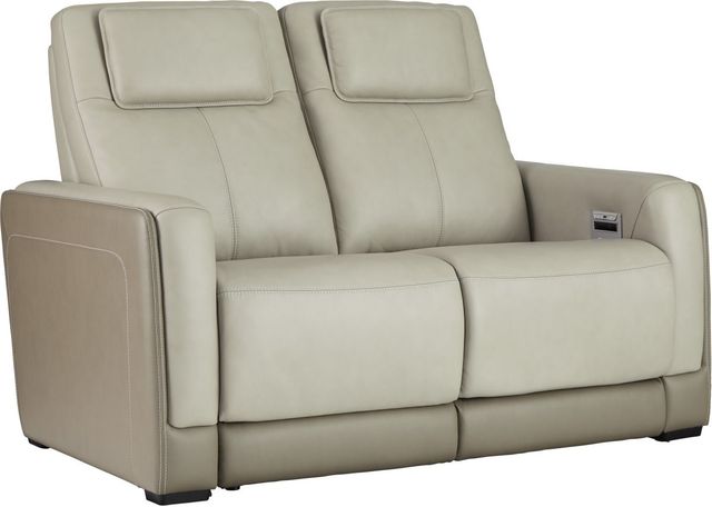 Signature Design by Ashley® Battleville Almond Power Reclining Loveseat with Adjustable Headrest-0