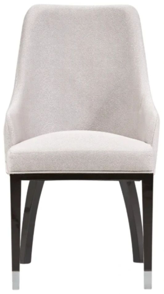 Michael Amini® Carmela Glossy Charcoal Sand Arm Chair-2