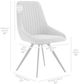 Armen Living Alison 2-Piece Gray Swivel Dining Room Chairs-4