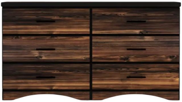 Perdue Woodworks 24,000 Essential Brown 58" 6-Drawer Chest-1