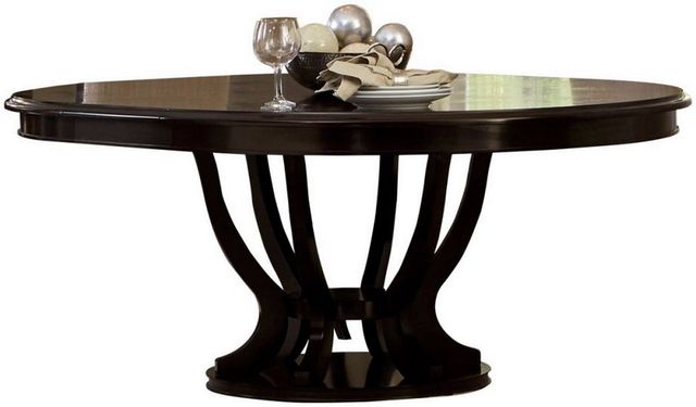 Mazin Furniture Savion Espresso Round Dining Table-0