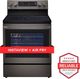 LG 30" PrintProof™ Black Stainless Steel Freestanding Electric Smart Range with Air Fry-1