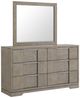 Elements International Kelis Gray Dresser and Mirror-0