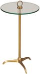 Century® Grand Tour Furniture Clear Accent Table with Brass Base-0