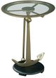 Hekman® Special Reserve Glass Top Side Table with Antique Brass Ebony Base-0