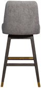 Armen Living Amelia 3-Piece Gray Oak/Mocha Swivel Barstool Set-5