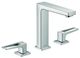 Hansgrohe Metropol Chrome 1.2 GPM Widespread Faucet with Loop Handles and Pop-Up Drain-0