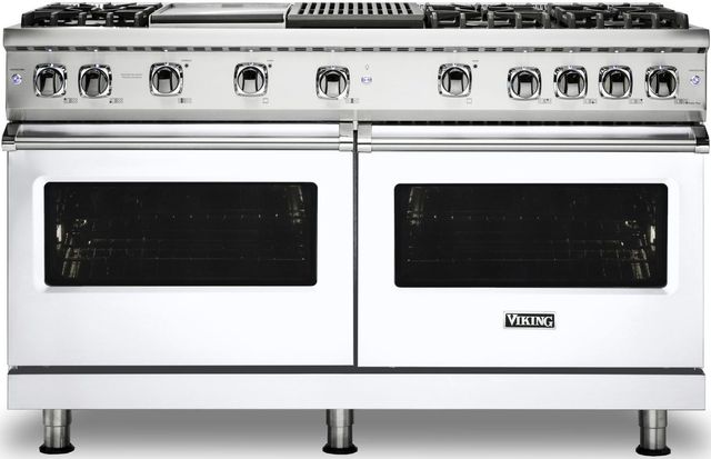 Viking® Professional 5 Series 60" White Pro Style Natural Gas Range-0