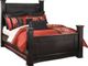 Signature Design by Ashley® Shay 6-Piece Almost Black King Poster Bed Set-1