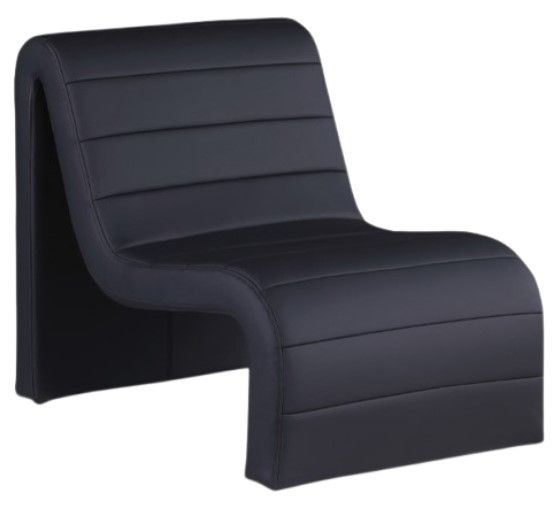 Meridian Furniture Ivy Black Vegan Leather Accent Chair-0