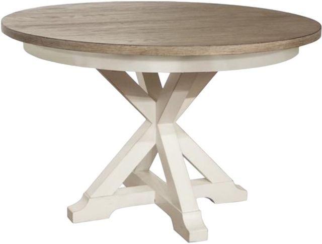 Riverside Furniture Myra Natural Round Dining Table with Paperwhite Base-0