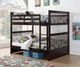 IFDC Espresso Youth Double/Double Bunk Storage Bed-2