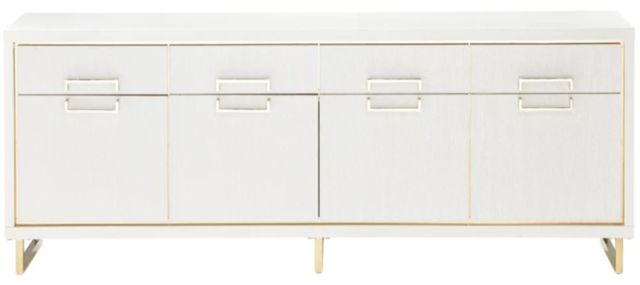 Michael Amini® Palm Gate Cloud White Media Cabinet-1