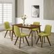 Armen Living Gina 5-Piece Olive Green/Walnut Dining Set-1