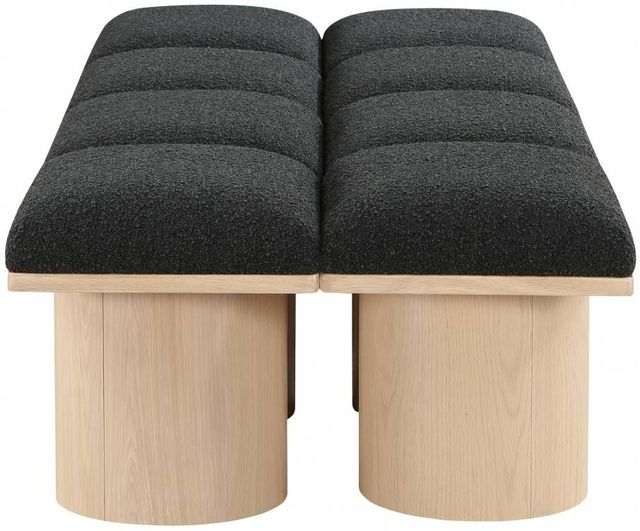 Meridian Furniture Pavilion 8-Piece Black/Natural 62" Modular Bench Set-3