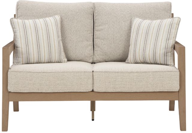 Signature Design by Ashley® Hallow Creek Driftwood Fabric/Resin Outdoor Loveseat with Cushion-1