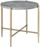 ACME Furniture Tainte Gray End Table with Champagne Base-0