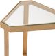 Crestview Collection Melrose Glass Top Accent Table with Gold Base-1