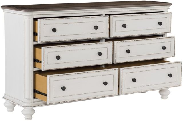 Homelegance® Baylesford Antique White/Brown-Gray Dresser-3