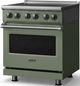 Viking® 5 Series 30" Eucalyptus Pro Style Electric Range with Polished Chrome Trim-2
